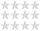 Metallic Star Cutouts  silver  3 75  12 Piece