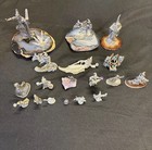 Vintage Pewter Wizard Figurine Lot 18pc Fantasy Crystal Quartz Agate 80s   90s