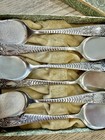 Rare Full Set  6  Victorian 1892 Rogers A1 Sp Florida Pattern Ice Cream Shovels