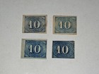 Brazil 1854 10 Reis Four Scarce Color Variants Scott  37  Mng