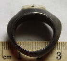 Rare Genuine Ancient Roman Silver Ring Artifact Intact Cameo Gem Goat Branch S 9