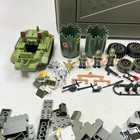 Vintage 1980 s Tyco Super Blocks Storage Case Army Green W  Blocks   Figures