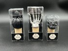  3  Halloween Gothic Wine Bottle Stopper Corks New  Skull  Skeleton Hand  Raven
