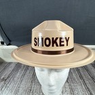 Vintage Smokey The Bear Plastic Hat Halloween Costume Park Ranger