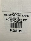 New 12 Rolls Reinforced Gummed Paper Tape 60mm X 600ft Natural Brown K3809
