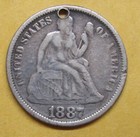 Love Token On 1887 Seated Dime Cleaned Take A Look