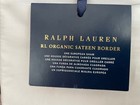 Ralph Lauren Organic Sateen Border European Sham Hyacinth Blue 26x26   185 Msrp
