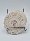      Rare Pfaltzgraff Flower Garden Perennials Round Stoneware Coaster Set Of 4