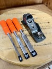 Vintage Craftsman Pro Grade Multi Adjust Block Plane  3pc Chisel Set  Shop Ready