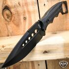 Black 8 5  Fixed Blade Tactical Hunting Knife W Paddle Abs Belt Holster Sheath