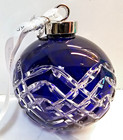 Waterford Christmas Bauble Cut Blue Sapphire Ornament 2020 Boxed  1055104