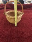 Vintage Small Nantucket Handled Basket 6  H With Handle X Basket 3    Tall X 4 3 4