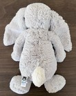 Jellycat London Gray Bashful Bunny Rabbit Medium 12    Floppy Ears Plush Lovey