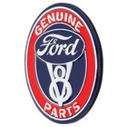 Ford Genuine Parts V8 Round Embossed Metal Magnet  2 25  Round 