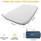 Kingcamp 2 Person Self Inflating Double Air Sleeping Pad  Light Gray charcoal