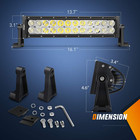 13 5inch 72w Spot Flood Combo Led Light Bar Off Road Lights Boat Lights