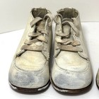 Lot Of 3 Pairs Vintage White Leather Baby Shoes Not Suitable To Wear About 5   