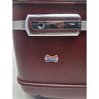 Vintage American Tourister Tiara Train Case Burgundy Hardshell W  Vanity Mirror