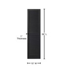 Ply Gem 15 In  X 59 In  Open Louvered Polypropylene Shutters Pair In Peppercorn