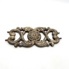 Antique Cast Iron Architectural Salvage Ornate Floral Scroll Rosette 8 Inch