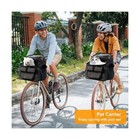 Dog Bike Basket Carrier  Foldable Soft-sided Pet Carrier Backpack With Mesh W   