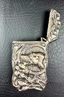 Antique Match Safe Embossed Dog Sterling Silver 1 43 Ounces