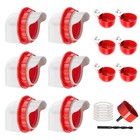 No Waste Chicken Feeders   Waterers Set - 6 Pack With Water Cups For Buckets   T