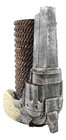 Western Cowboy Pistol Revolver Gun With Braided Ropes Barrel Floral Vase Decor