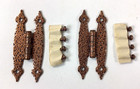 Lot Of 14 Nos Vintage Hammered Copper Cabinet Door Hinges