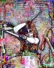 Kiss Peter Criss 16x20in Poster  Kiss Drumming Tribute Art  Free Shipping Us