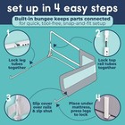 Hiccapop Toddler Bed Rail White Foldable Safety Guard For Crib