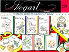 1950s Vintage Vogart Embroidery Transfer 250 Uncut Kitchen Axiom Tea Towels 12ct