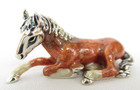 Saturno Italy Miniature Sterling Silver Enamel Horse Animal Figurine