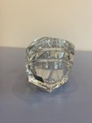 Beautiful Vtg Art Deco Mikasa Crystal Votive Candle Holder W label Germany 3 5 h