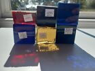 Six Vintage Blenko Glass Color Sample Blocks 