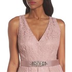 Eliza J 6 Dress Pink Lace Evening Gown Formal Cocktail Sleeveless Jewel Bling