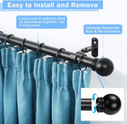 Curtain Rods For Windows 16 To 92 Inches  Curtain Rod Max Adjustable Length Of 1