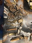 Vintage Tdc Ted Cash Black Powder Brass Muzzleloader Leather Parts Lot 