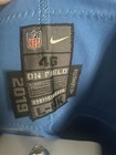 Detroit Lions Game Issued Worn Used Jersey Mike Daniels 96 Blue Throwback