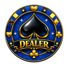 New 3  Diameter Acrylic Dealer Poker Button - Texas Hold em - By Chipdaddy