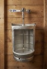 Stainless Steel Beer Keg Urinal     Manual Flush  Branded Tap Handle