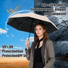 Compact Automatic Folding Travel Umbrella-windproof Rainproof  Pf50  Sun Prot   
