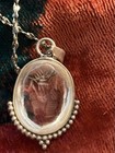 Ganesha Sterling Crystal Pendant Reverse Carved 