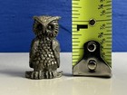 Vintage Pewter Hudson Wilson Owl Figurine Detailed Miniature 1 125   