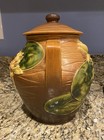 Vintage Roseville Pottery    water Lily    Jar W lid  1-8    Great Condition