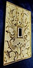 Beautiful Ornate Cast Brass Light Switch Plate   1 Of 6