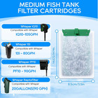 12pcs Medium Filter Cartridges Compatible With Tetra Whisper Bio-bag Filter Cart
