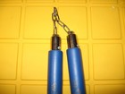 Foam Nunchucks Nunchakus Dragon Pattern For Martial Art Karate Training - Blue