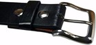 Men s Plain Black Genuine Leather Casual Dress Black Belt With Silver Buckle