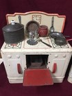 Vintage Wolverine Tin Toy Stove And Sink   Extras 